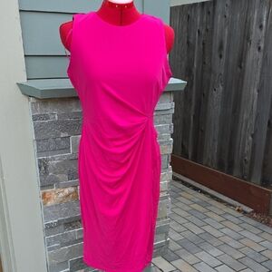 Neiman Marcus Fuchsia Midi Dress